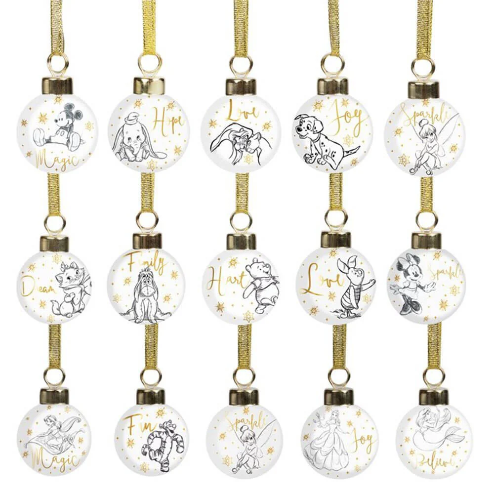 Disney Collectible Ceramic Mini Bauble (sett med 15)