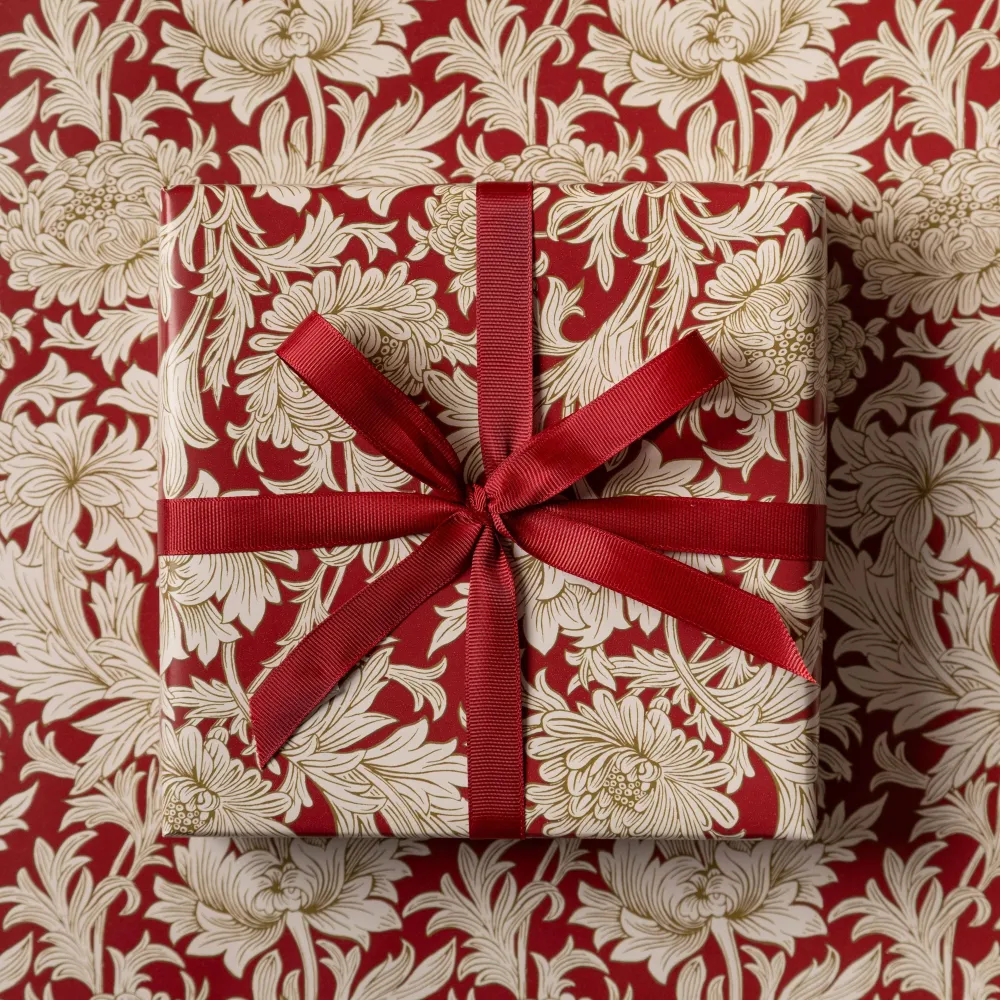 Bærekraftig gavepapir Red Cream – offisielt Morris & Co