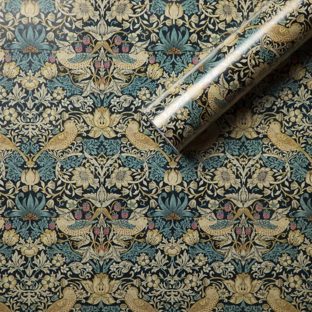 Eksklusivt gavepapir – William Morris Strawberry Thief