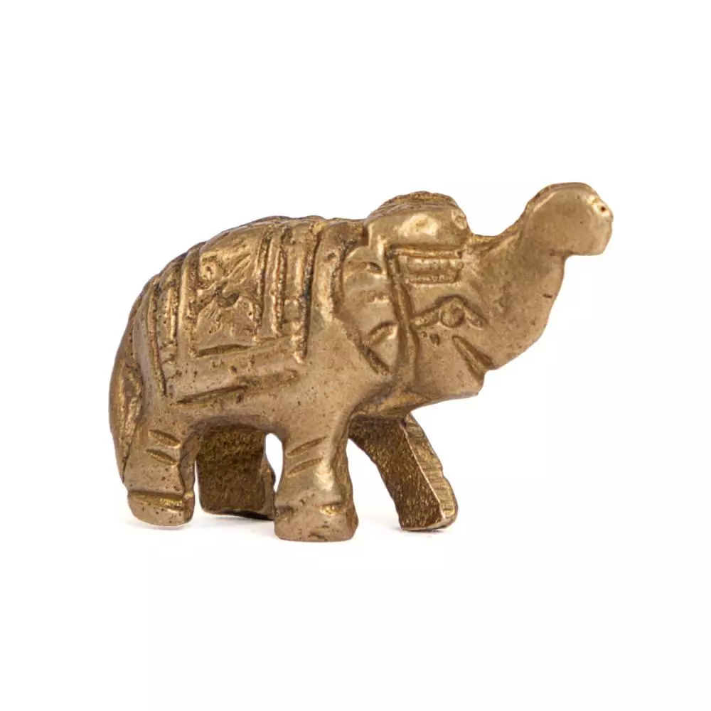 Liten elefant i messing – perfekt som gave eller lykkebringer | Håndlaget i India