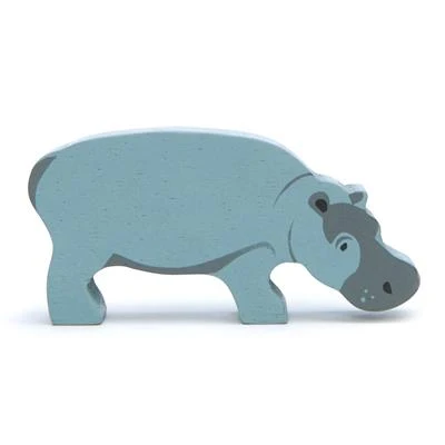 Figurine en Bois Animal De Safari - Hippo