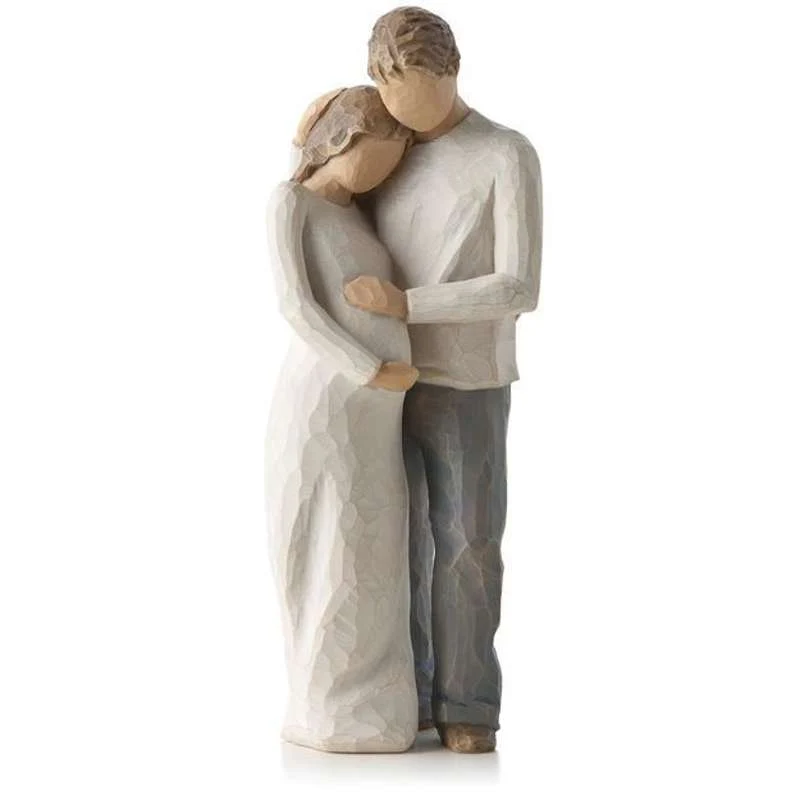 Willow Tree Hjem Figur (mann og gravid kvinne)