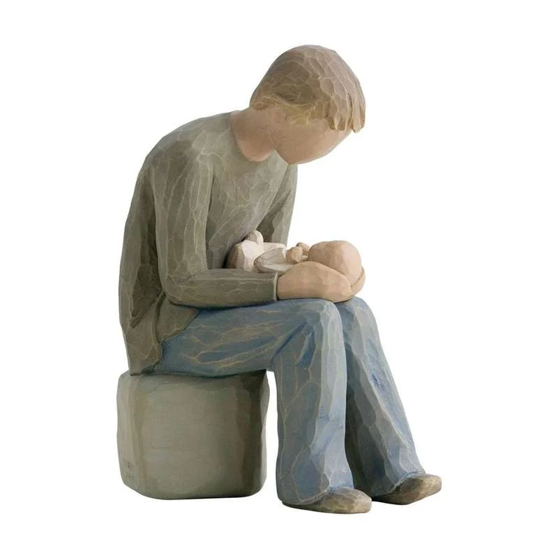 Willow Tree Ny pappa figur (far med spedbarn)