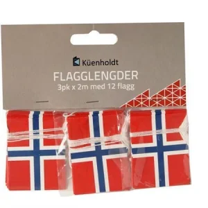 Flagglenke med norske flagg, 3x2 meter