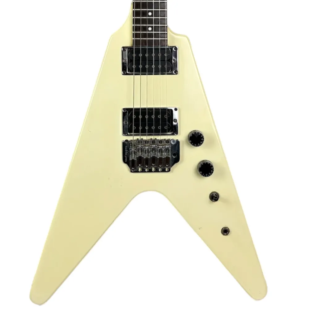 Fernandes Flying V - Vintage Hvit