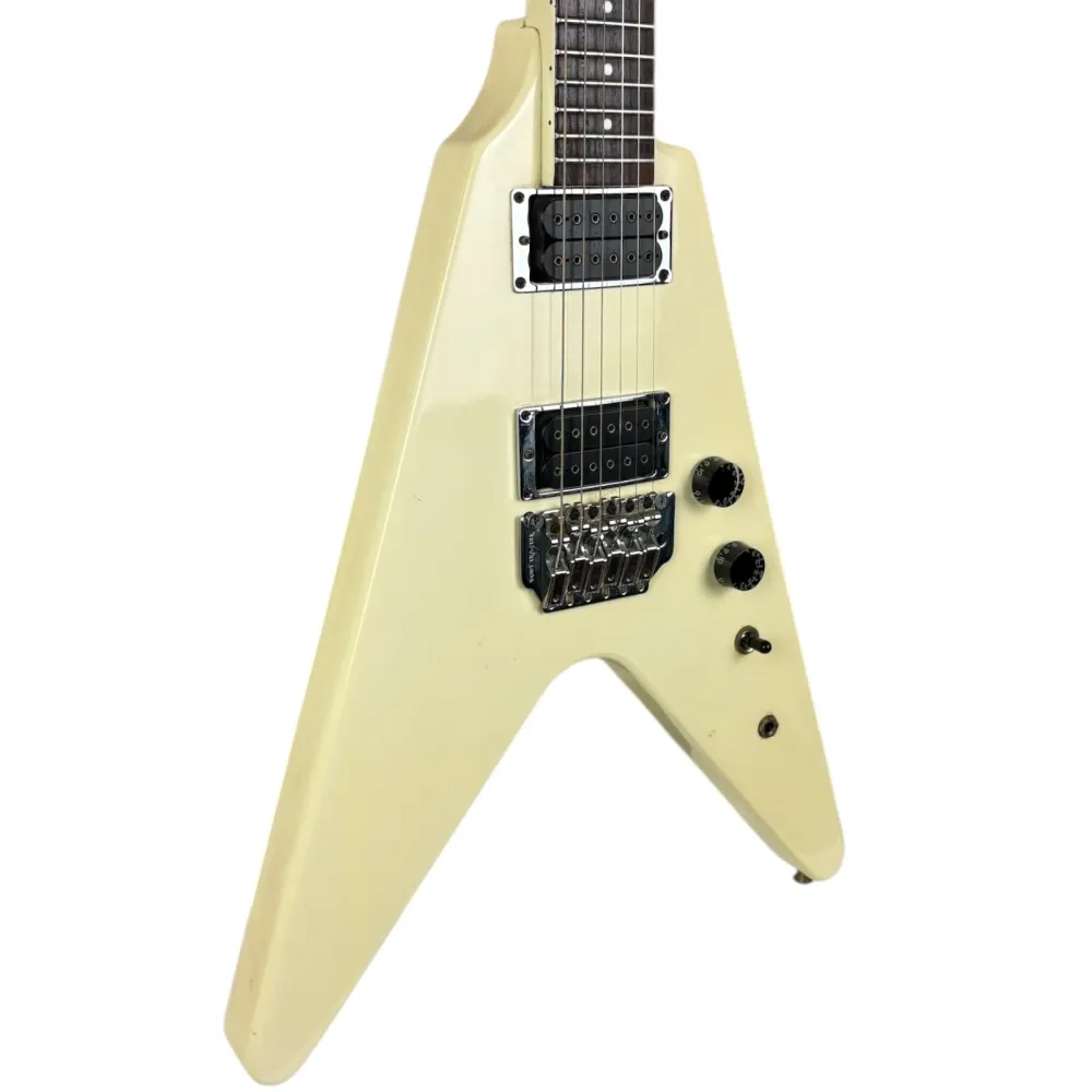Fernandes Flying V - Vintage Hvit