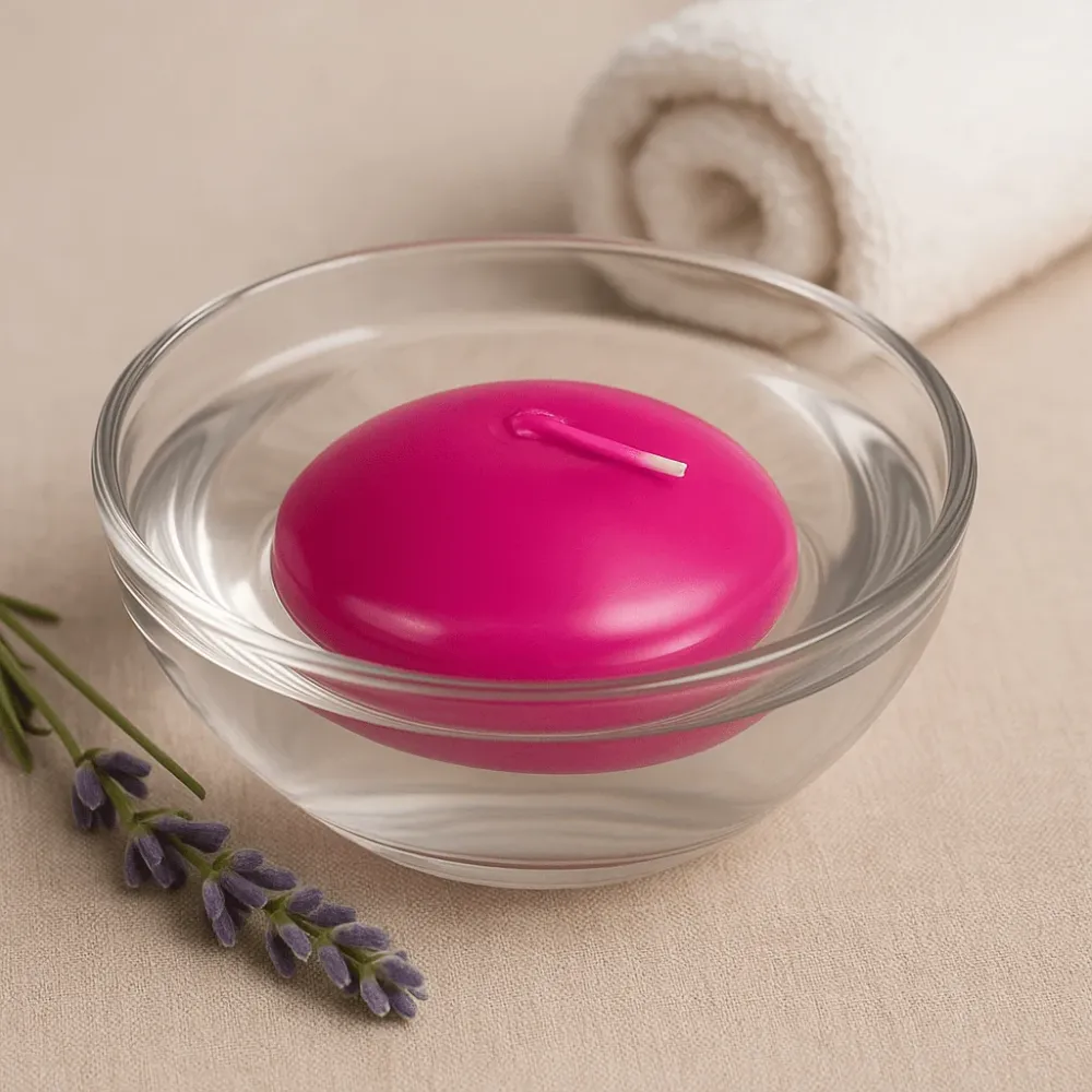 Flytende lys store lavendel duftfrie sett med 3