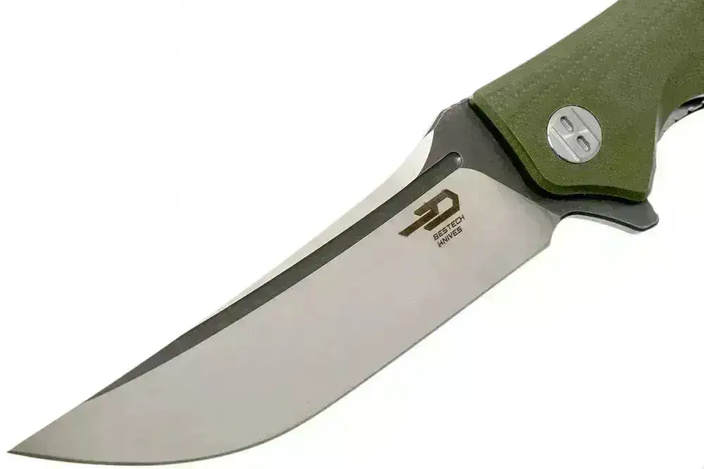 Bestech - Scimitar Foldekniv - Grønn G10