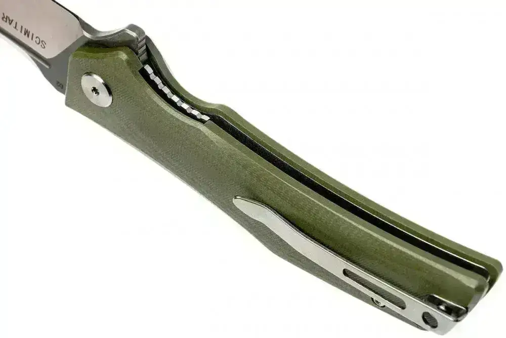 Bestech - Scimitar Foldekniv - Grønn G10