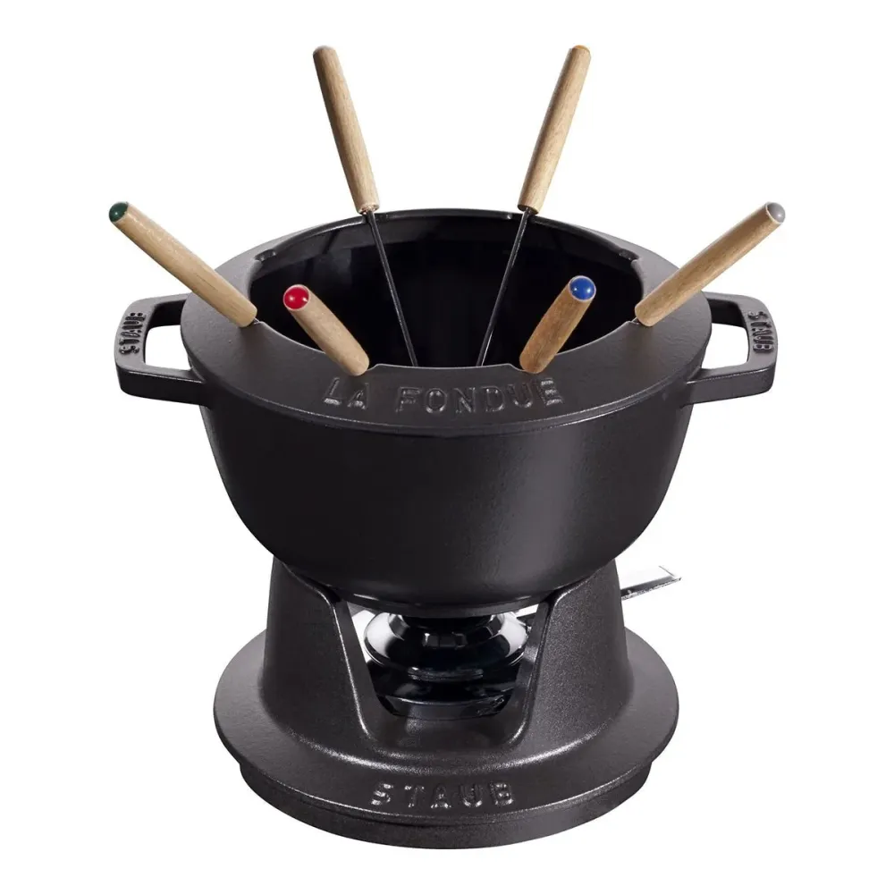 Fondue-sett 18 cm, svart - STAUB 🇫🇷
