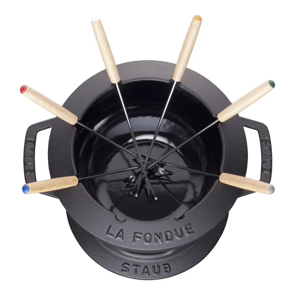 Fondue-sett 20 cm, svart - STAUB 🇫🇷
