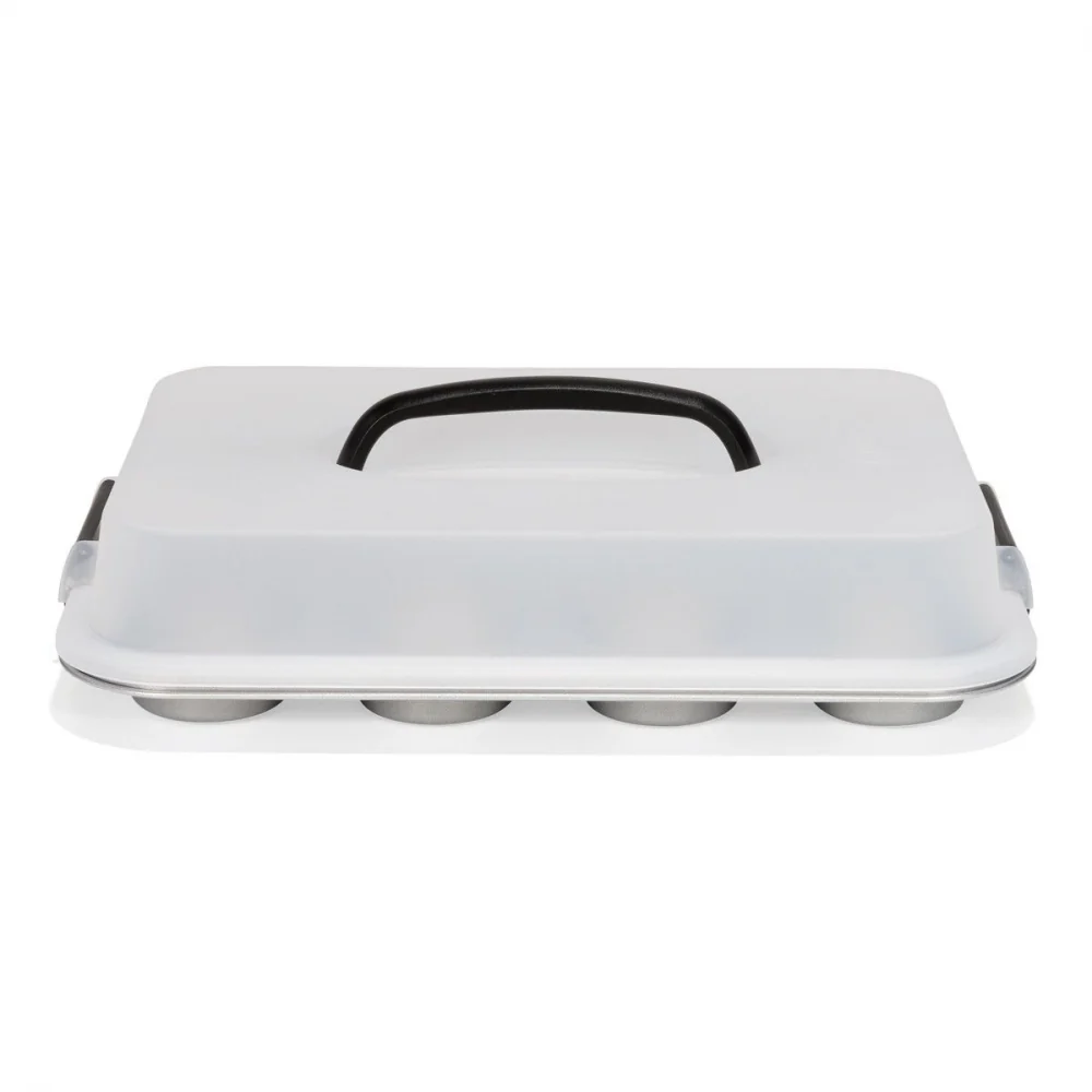 Patisse Silver-Top Muffinsbrett med lokk, 12