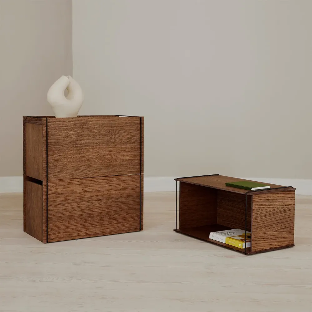 Storage Box Smoked Oak/Black