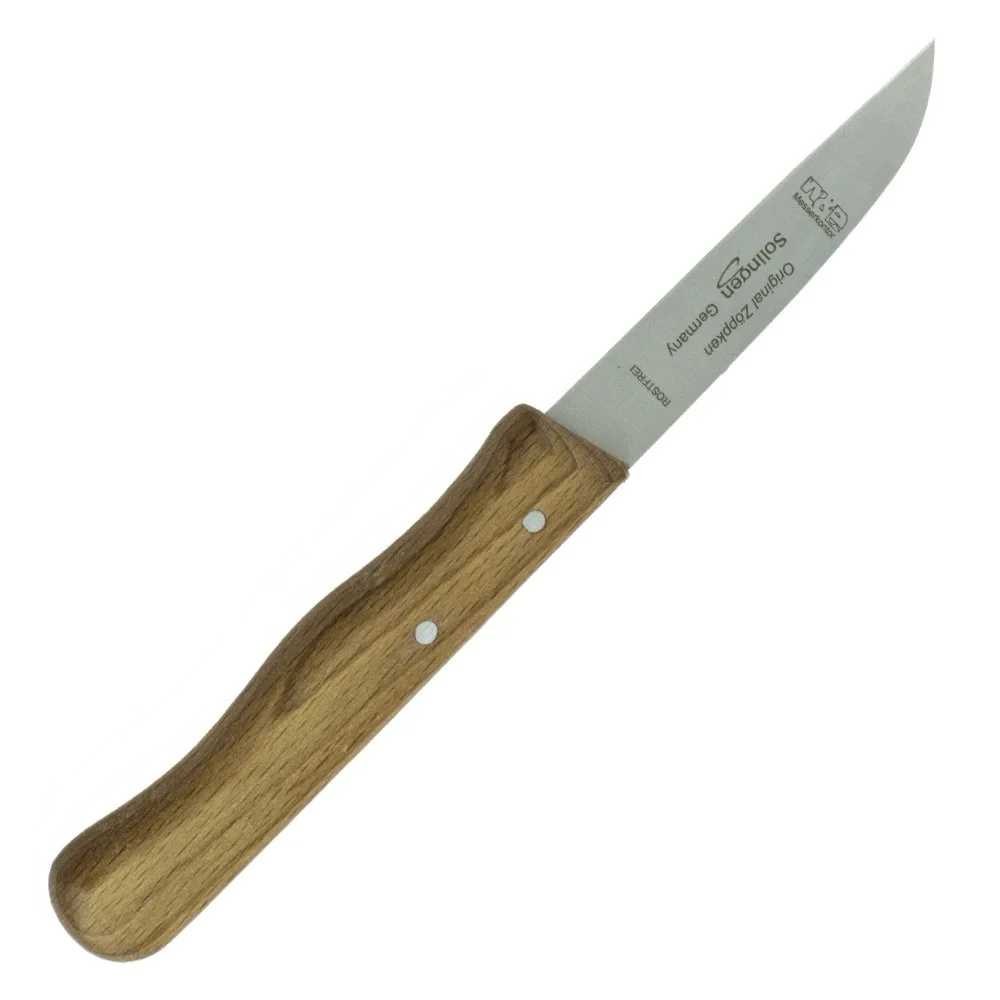 Frukt- og grønnsakskniv - Original "Zöppken" fra Messerkontor i Solingen - med treskaft - total lengde: 17,5 cm - bladleng...