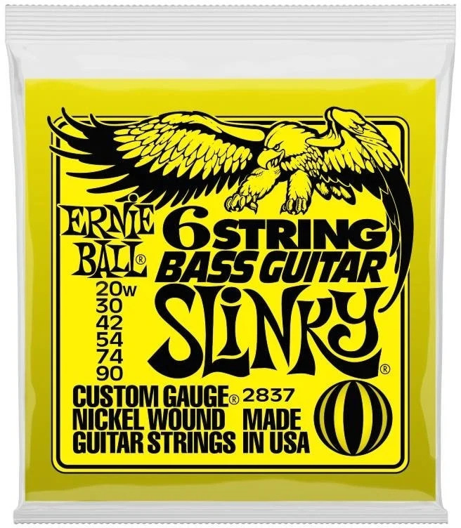 Ernie Ball 2837 6-streng Bassgitar Slinky Nickel