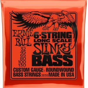 Ernie Ball 2838 6-streng Bass Slinky Nickel