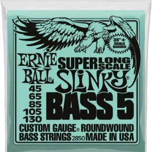 Ernie Ball 2850 5-streng Extra Long Scale Slinky Nickel