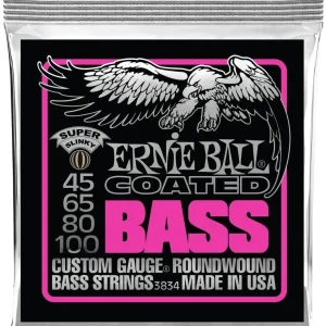 Ernie Ball 3834 Coated Super Slinky - Bass strengesett