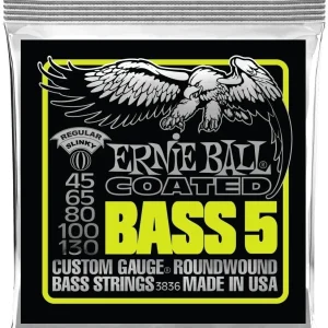 Ernie Ball 3836 5-strengede Coated Regular Slinky - Bass strenger