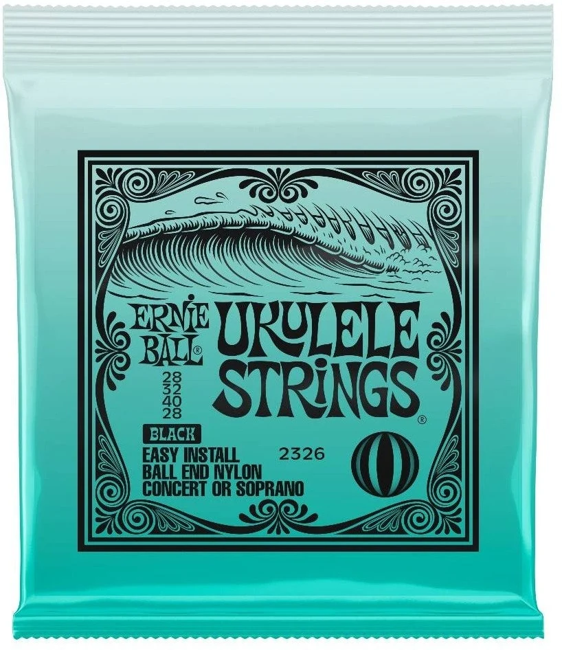 Ernie Ball 2326 Ukulele Sopran/Konsert, Svart