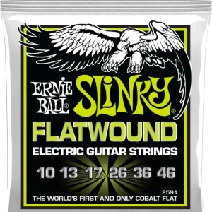 Ernie Ball 2591 Flatwound Slinky strenger til elektriske Gitarer