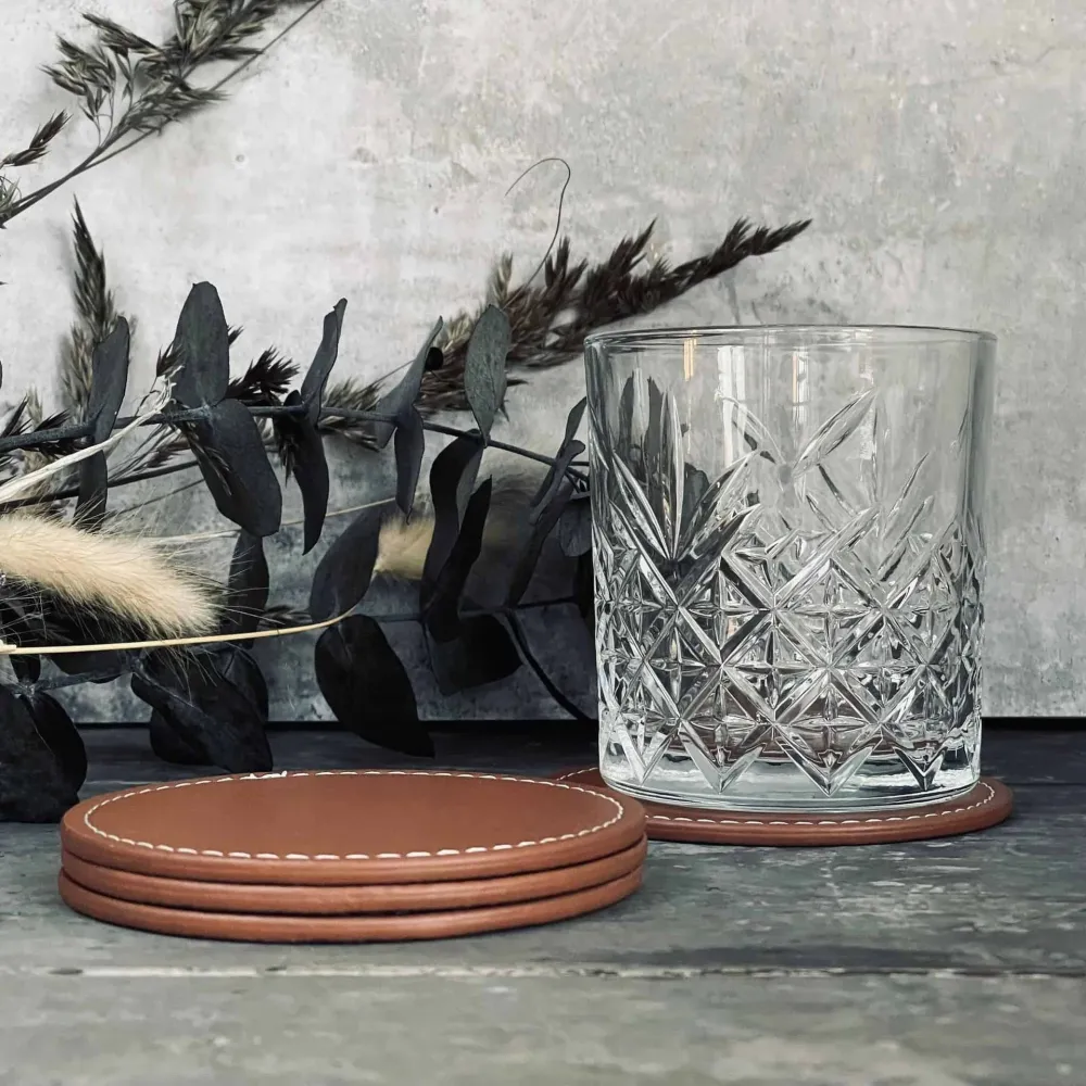 Glassbrikker - 4 stk Brun