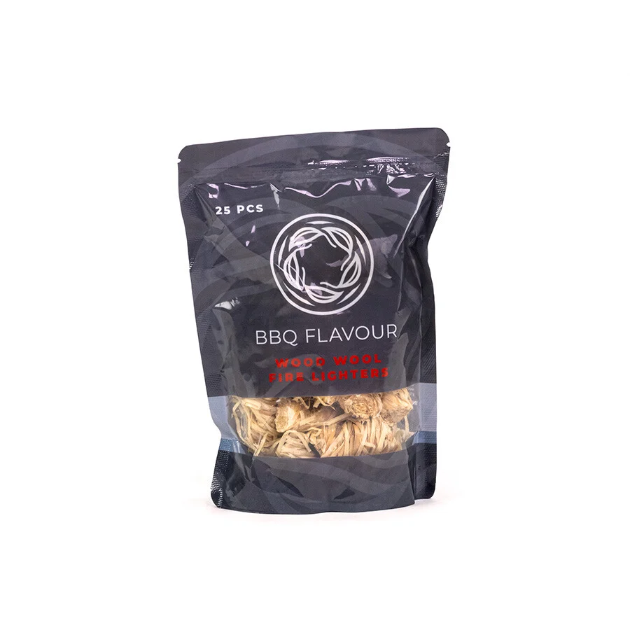 BBQ Flavour Wood Wool Opptenningsull