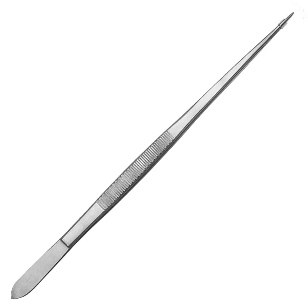 Kokepinsett med fin spiss - 25 cm lang - Kjøkkenpinsett - Grillpinsett - Grilltang - Pinsett i rustfritt stål