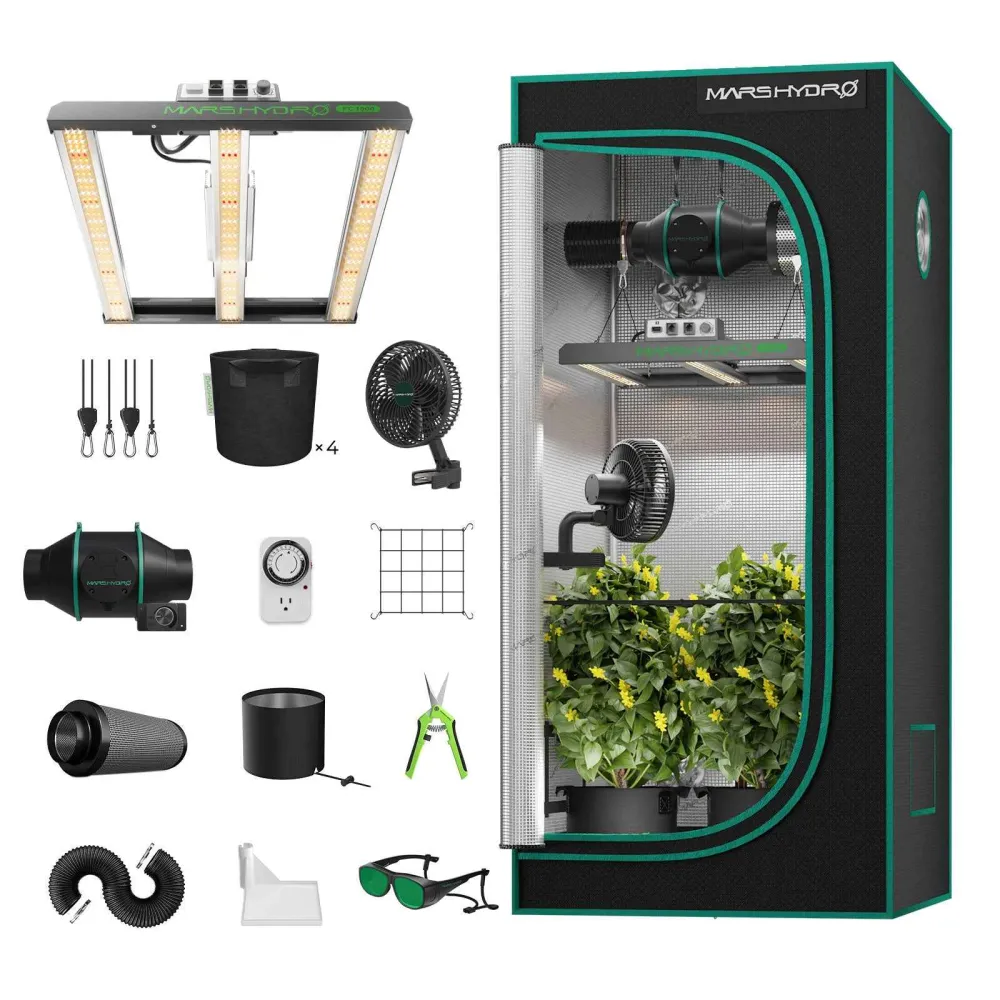 Mars Hydro FC1500 EVO Smart LED Kweektent Kit 80×80×160 cm – Samsung LM301H EVO met iControl Controller