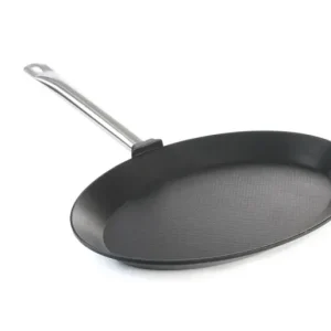 Fiskestekpanne - oval Titanium 400x275x(h)35mm