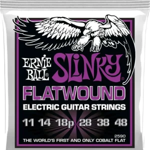 Ernie Ball 2590 Flatwound Power Slinky Electric Guitar