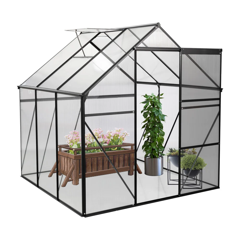 Polycarbonate Walk- Greenhouse Garden (6x6ft)