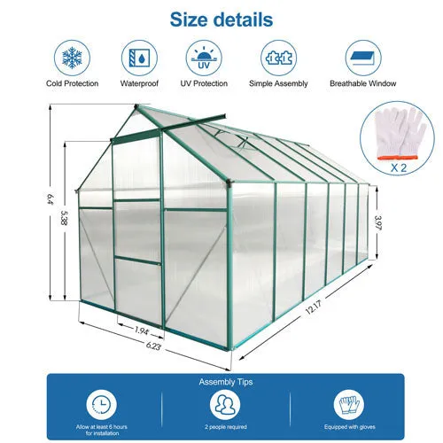 Walk- Greenhouse Garden (6x12ft)