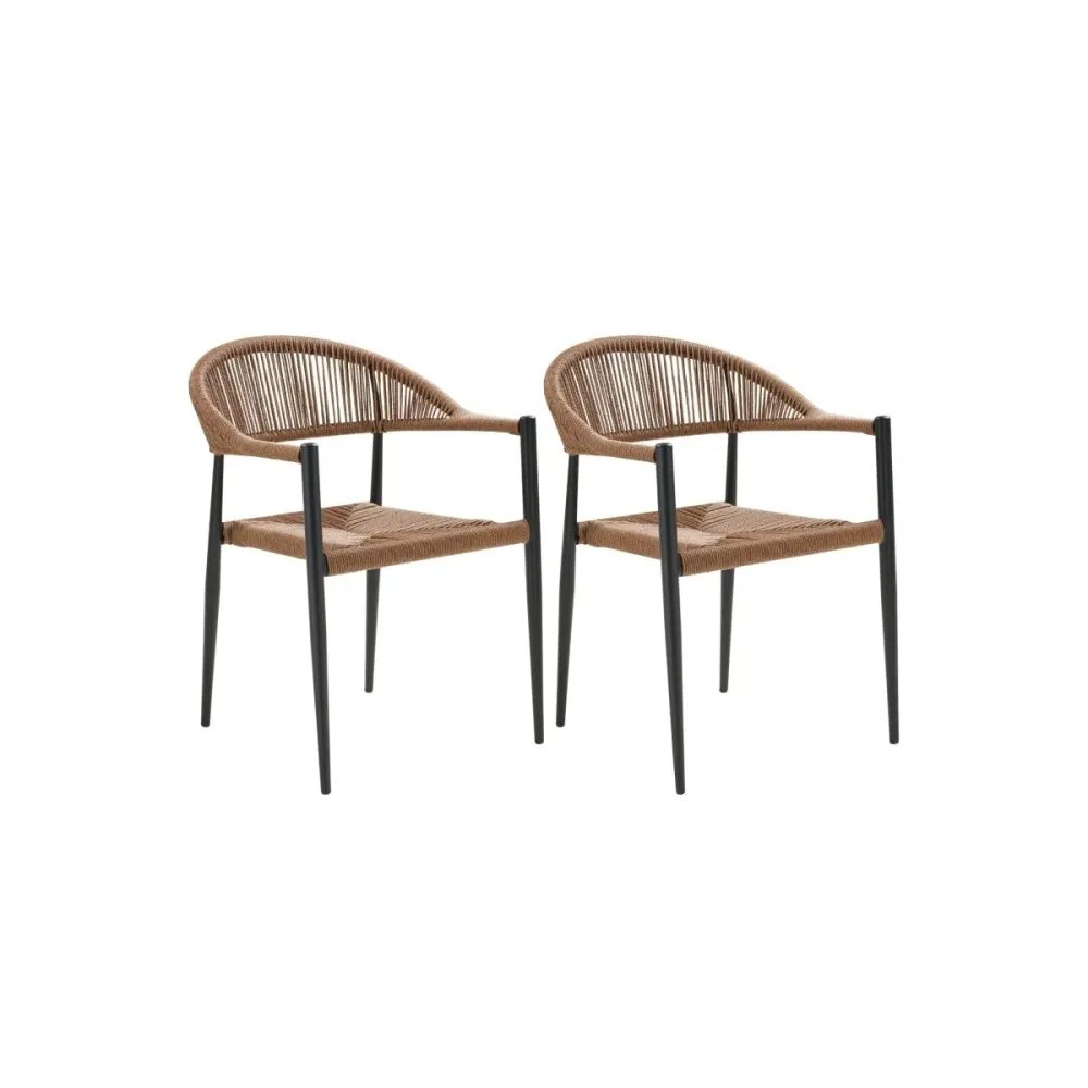 2-pk Canari hagestol natur/sort