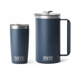 YETI Komplett franskpress- og tumbler-sett - mørkeblå