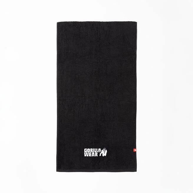 Gorilla Wear Zip Pocket Gym Towel, Black