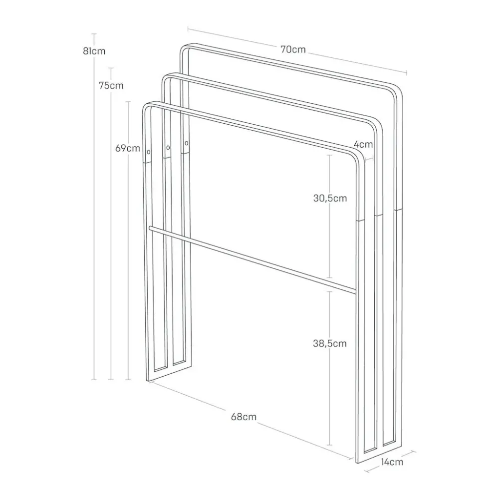 Håndkleholder sort