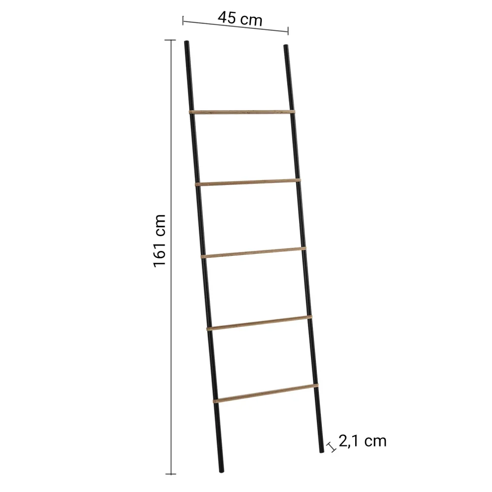 Kenta håndklestige svart/bambus