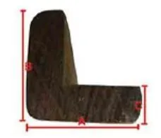 Roca, L-profil teak 22x22x7 mm, 2m