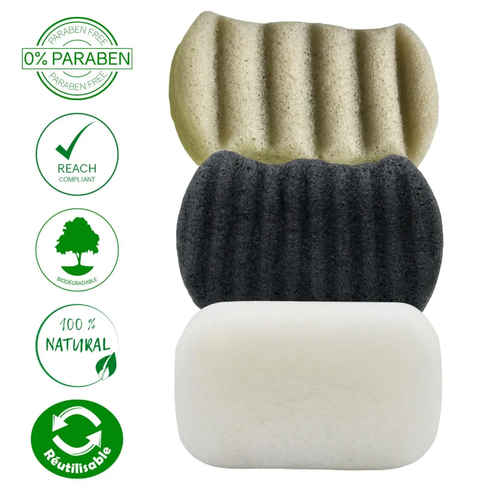 Konjac kroppssvamp med bambuskull – 100 % naturlig
