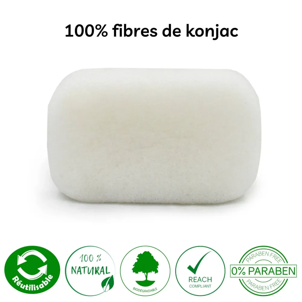Konjac kroppssvamp med bambuskull – 100 % naturlig