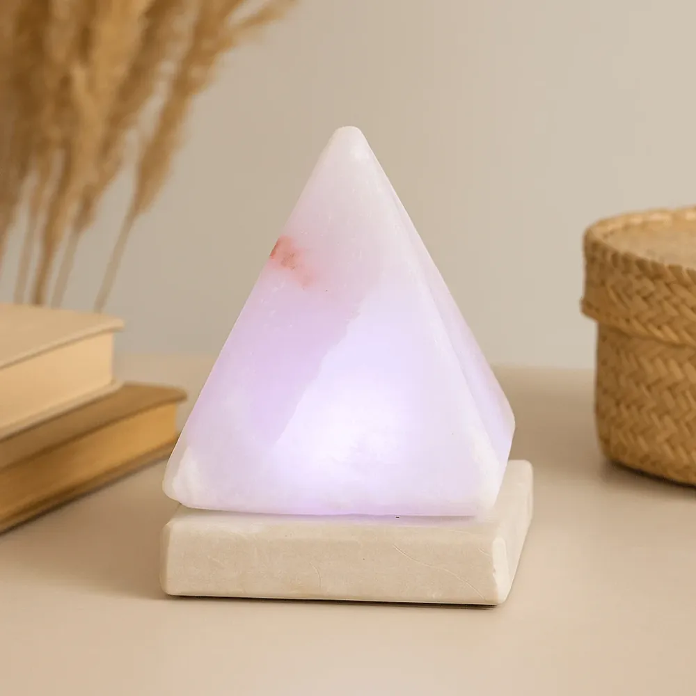 Himalayasaltlampe USB-pyramide Flerfarget 9 cm