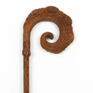 Hagepinne med spiral – rustet metall (180 cm)