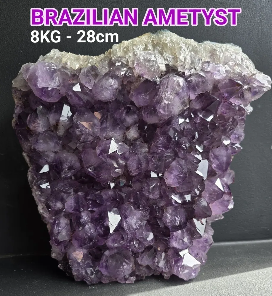 SPECIAL DEAL / Månedens Freeform AAA+Quality Ametyst Cluster / 8.1kg og 27x26 fra Ametista Do Sul, Brasil