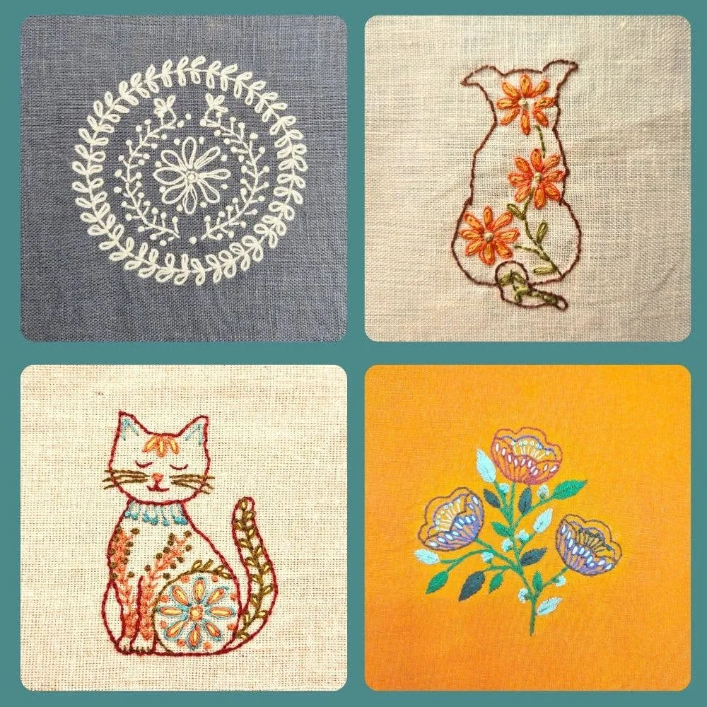 Broderimønster til tekstiler: Botanical