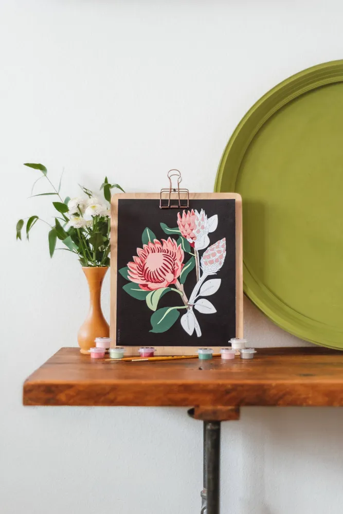 King Protea Blooms – Paint Numbers