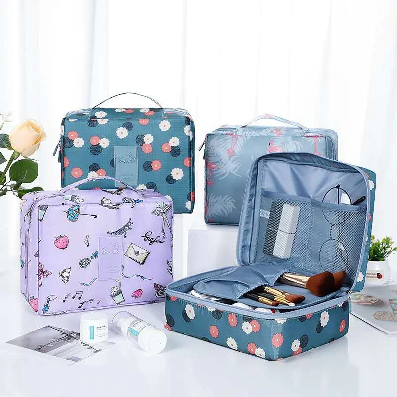 Multifunksjonell Kvinner Makeup Kosmetisk Reise Pouch Luvikno