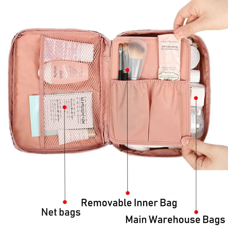 Multifunksjonell Kvinner Makeup Kosmetisk Reise Pouch Luvikno