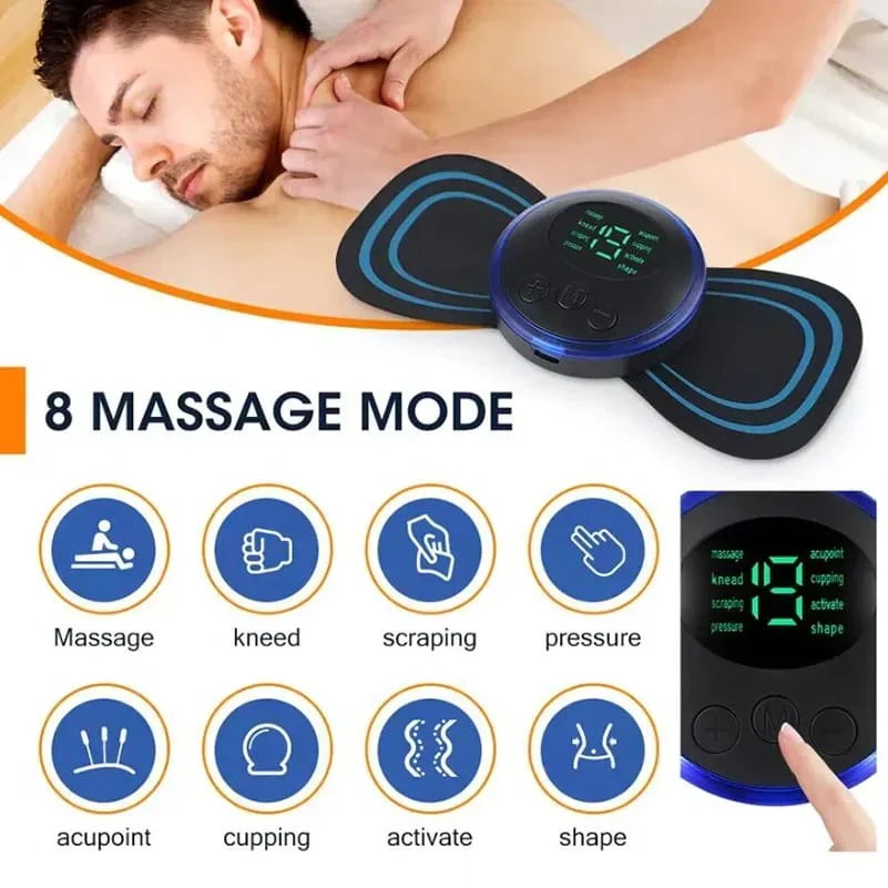 EMS Mini Body Massager Puls Nakke Smerte Lindring Luvikno