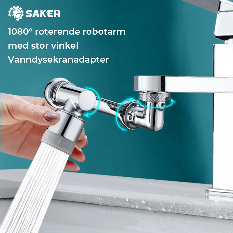 Saker 1080° roterende vannkran adapter